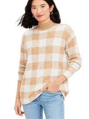 NWT Loft Checkered Sweater